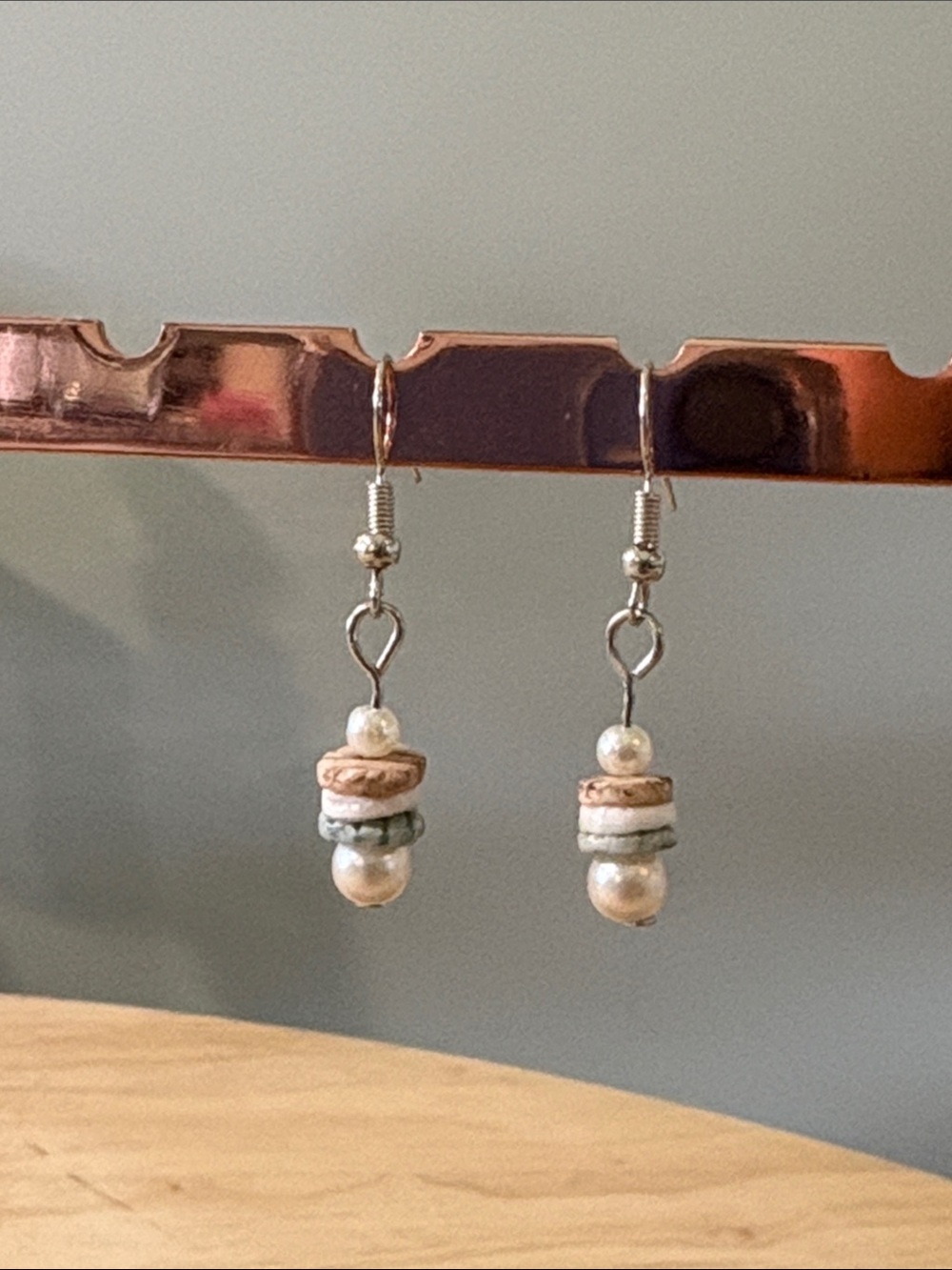 Handmade Neural Pearl & Bead Drop Earrings - Women Jewelry